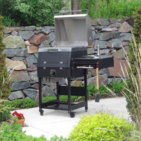 The B1 charcoal grill is designed to go with nice backyard furniture