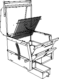 Exploded view of B1 charcoal grill